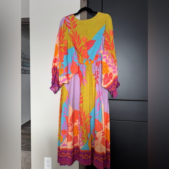 Colorful Floral Maxi Dress - Picture 2 of 5